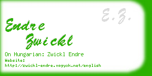 endre zwickl business card